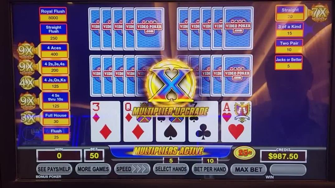 HUGE Triple Triple Bonus Win! Ultimate X Gold Video Poker Adventures 161 • The Jackpot Gents